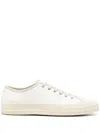 COMMON PROJECTS WHITE CANVAS AND LEATHER SNEAKERS FOR MEN