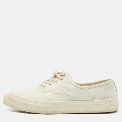 Pre-owned Common Projects White Leather Lace Up Sneakers Size 44