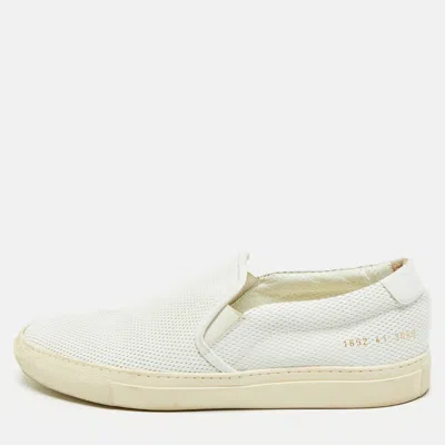 Common Projects White Leather Low Top Sneakers In Multi