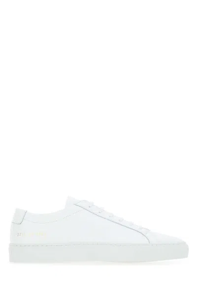 Common Projects White Leather Original Achilles Sneakers In 0506
