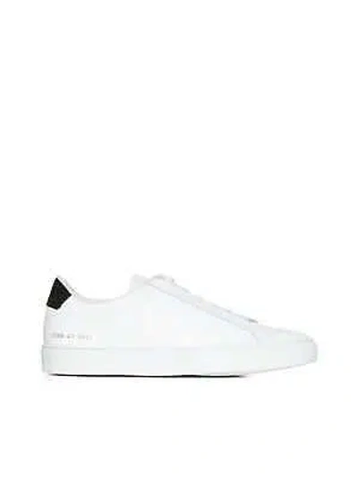 Pre-owned Common Projects White Leather Sneakers