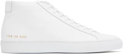 Common Projects White Original Achilles Mid Sneakers In 0506 White *