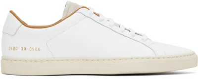 Common Projects White Retro Low Profile Sneakers In 0506 White