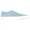 Common Projects Woman By  Perforated Achilles Sneakers In Light Blue Suede In Blue