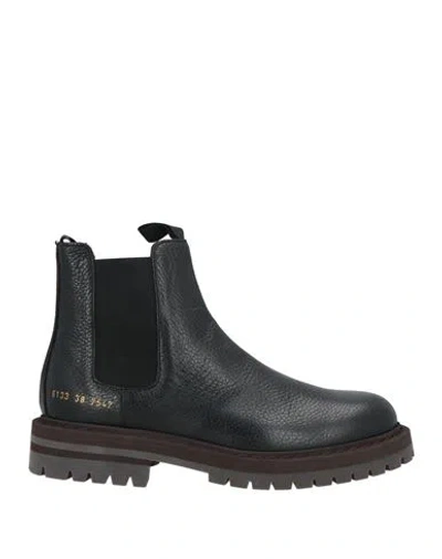 Common Projects Woman By  Woman Ankle Boots Black Size 6 Leather