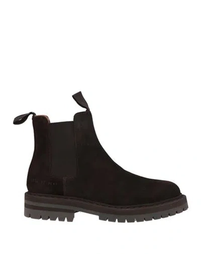 Common Projects Woman By  Woman Ankle Boots Dark Brown Size 8 Leather