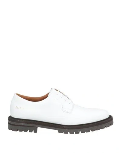 Common Projects Woman By  Woman Lace-up Shoes White Size 8 Leather