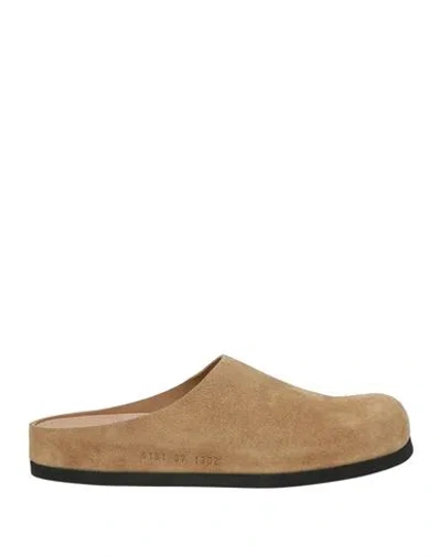 Common Projects Woman By  Woman Mules & Clogs Khaki Size 7 Leather In Sand