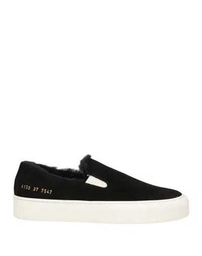 COMMON PROJECTS WOMAN BY COMMON PROJECTS WOMAN SNEAKERS BLACK SIZE 7 LEATHER