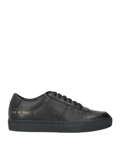 COMMON PROJECTS WOMAN BY COMMON PROJECTS WOMAN SNEAKERS BLACK SIZE 7 LEATHER