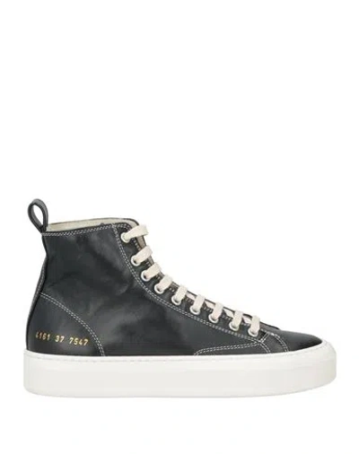 Common Projects Woman By  Woman Sneakers Black Size 8 Leather