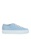 Common Projects Woman By  Woman Sneakers Light Blue Size 8 Leather In Blue
