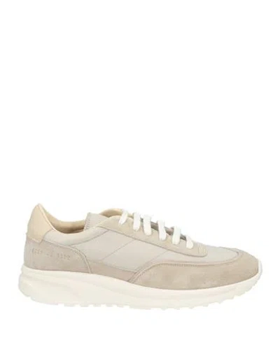 Common Projects Woman By  Woman Sneakers Light Grey Size 10 Textile Fibers, Soft Leather