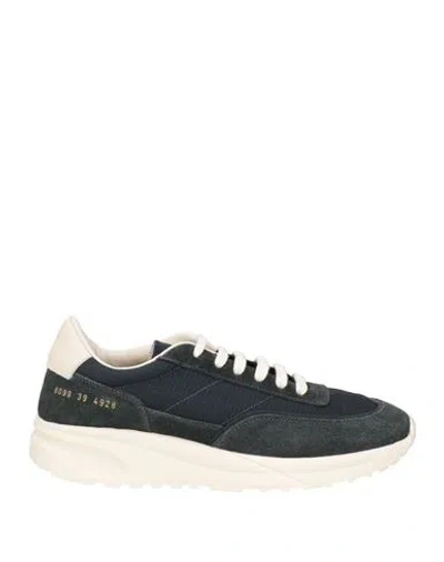 Common Projects Woman By  Woman Sneakers Midnight Blue Size 9 Textile Fibers, Soft Leather