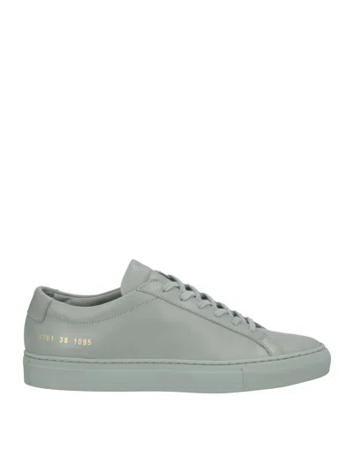 COMMON PROJECTS WOMAN BY COMMON PROJECTS WOMAN SNEAKERS SAGE GREEN SIZE 6 LEATHER