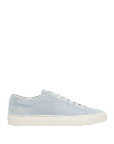 COMMON PROJECTS WOMAN BY COMMON PROJECTS WOMAN SNEAKERS SKY BLUE SIZE 8 LEATHER