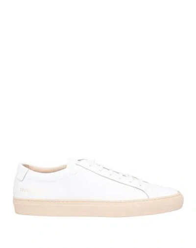 Common Projects Woman By  Woman Sneakers White Size 5 Leather