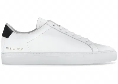 Common Projects Women's Classic White Black Sneaker In White With Black Back