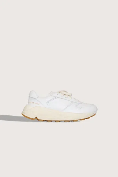 Common Projects Women's Premium Runner Leather Sneaker In White