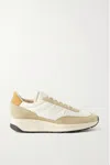 Common Projects Women's Track Classic Suede Sneakers In Gold White In Gold