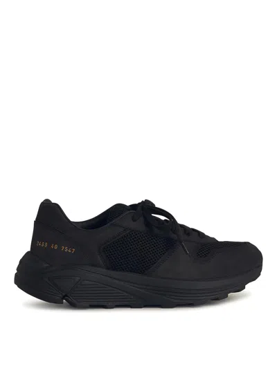 COMMON PROJECTS RUNNER BLACK LEATHER BLEND SNEAKERS