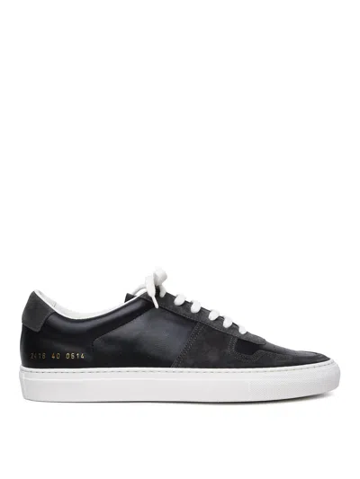 Common Projects Tournament Low Leather Sneaker In Black