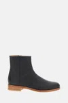 Common Projects Zipper Boot In Waxed Suede In Black