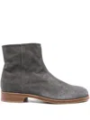 Common Projects Zipper Suede Boot In Gray