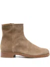 Common Projects Zippered Suede Boot In Brown