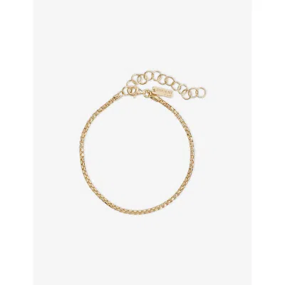 Commonlines Mens Box 18ct Yellow Gold-plated Sterling-silver Bracelet