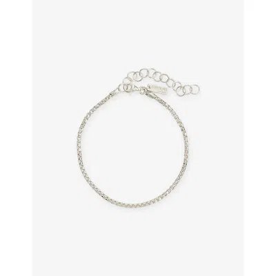 Commonlines Mens Box Sterling-silver Bracelet