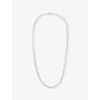Commonlines Mens Classico Tennis Sterling-silver And Cubic-zirconia Necklace In Silver