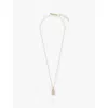 Commonlines Mens Guadalupe Tag 14ct Yellow Gold-plated Sterling-silver Necklace In Gold