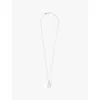 Commonlines Mens Maria 14ct Yellow-gold Plated Sterling-silver And Cubic Zirconia Pendant Necklace In Silver