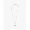 Commonlines Mens Miracle Pendant 14ct Yellow Gold-plated Sterling-silver Necklace In Gold