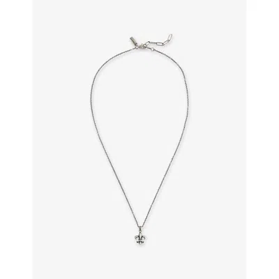 Commonlines Mens Fleur De Lis Sterling-silver Necklace