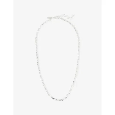Commonlines Mens Marina Chain Diamond-cut Sterling-silver Necklace