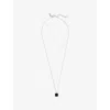 Commonlines Mens Onyx Sterling-silver Necklace In White