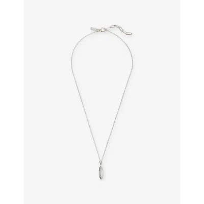 Commonlines Mens The Feather Pendant Sterling-silver Necklace