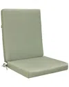 Commonwealth Home Fashions Outdoor Decor By Commonwealth Outdoor Solid Olefin Textured High Back Cushion