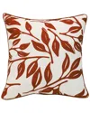Commonwealth Home Fashions Outdoor Decor By Commonwealth Ruby Red Outdoor Printed Leaves Pillow