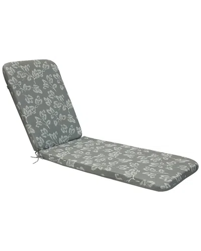 Commonwealth Home Fashions Outdoor Decor By Commonwealth Sunny Citrus Outdoor Printed Leaf Lounger  Cushion