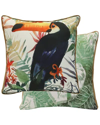 Commonwealth Home Fashions Outdoor Decor By Commonwealth Tropical Outdoor Toucan Print Large Pillow