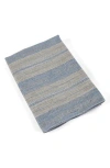 Commune Stripe Linen Kitchen Towel In Blue