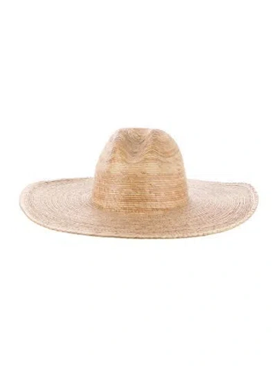 Pre-owned Communitie Rafia Sun Hat In Neutral