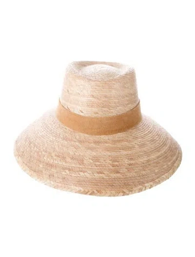 Pre-owned Communitie Wide Brimmed Straw Sun Hat In Neutral