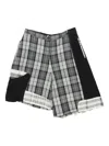 Communs Checked Bermuda Shorts In Grey