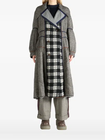 COMMUNS CHECKED WOOL COAT