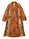 Communs Floral-embroidered Double-breasted Coat