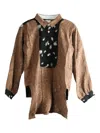 Communs Floral Print Buttoned Shirt In Brown